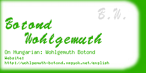 botond wohlgemuth business card